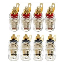 8 Universal 4mm Amplifier Speaker Terminal Binding Post Banana Plug Socket