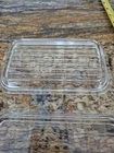 Vintage Pyrex set of 2 glass refrigerator replacement covers lids 502 EUC lot