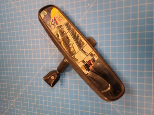 Volvo 240 Donnelly 011681 Interior Rearview Mirror Day Night Wedge Mount OEM