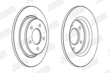 2x JURID Disque de frein Arrière pour MAZDA 3 (BL) 3 (BK) 5 (CR19) 5 (CW) 280mm