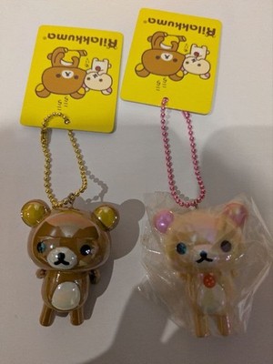 San X Rilakkuma Pearl Swing Mascot Korilakkuma 2 Pk 2009 likenew w/