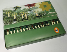 VINTAGE OSRAM BAUM LICHTERKETTE BUNT WEIHNACHTEN SAMMELOBJEKT 60er JAHRE