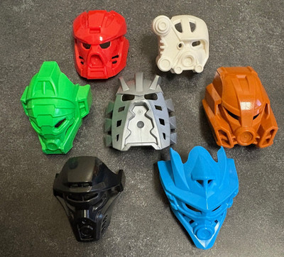 *RARE* Lego Bionicle Kanohi Masks - Toa FULL SET OF 7 - Exclusive Retired 2015
