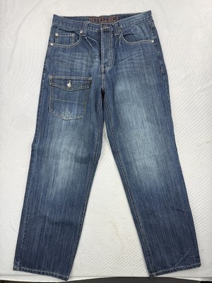 Vizionz Intellect Vintage Men's Y2K Baggy Skater Hip Hop Denim Jeans 34 34x30