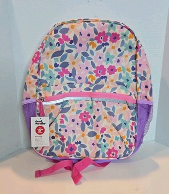 Deal Worthy Unisex Colorful Floral 16'' X 12'' X 5.5'' Backpack Max Weight 25lbs