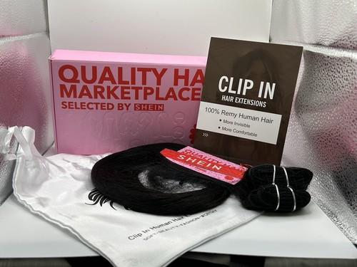 SHEIN Remy 100 % Echthaar Clip-in Extensions 22 Zoll