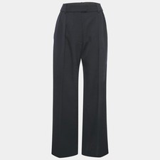 Valentino Blue Gabardine Straight Fit Trousers S