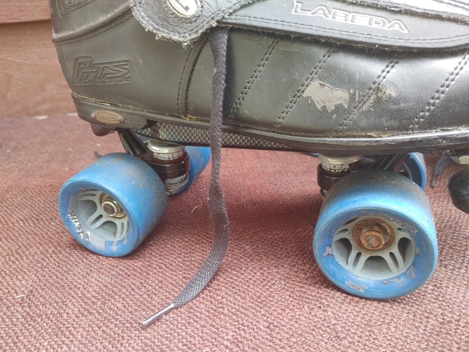 Patines Labeda G80 Accu Pro Series Talla 10 Cuero Negro Envejecimiento Foto 2 de 4