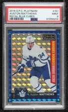 2016 O-Pee-Chee Platinum Royal Blue Cubes 40/99 Auston Matthews PSA 9 MINT 0bn4