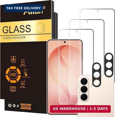 Ailun 3 Pack Screen Protector + 2 Pack Camera Lens Protector for Galaxy S26 | Te