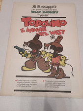 Topolino e Minnie nel West fumetto il Messaggero supplemento del 05 Agosto 1989