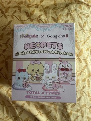 NEW Neopets Gong Cha Collab Plush Keychain Blind Box Code Limited Edition