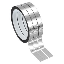 3pcs Metalized Polyester Film Tape 1/2 in x 55 Yards Glossy Silver