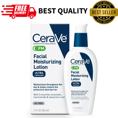 CeraVe PM Facial Moisturizing Lotion Night Cream 2 fl oz Lightweight