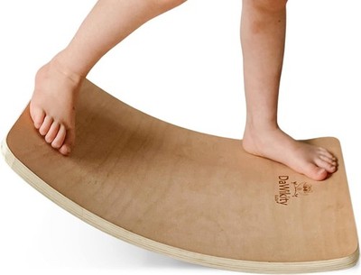 Wooden Wobble Balance Board for Kids - 17x12x3 inches, Up to 480 lbs