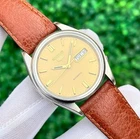 Vintage Seiko 5 Automatic Golden Dress Formal Japan Made Men's Watch Cal. 6309