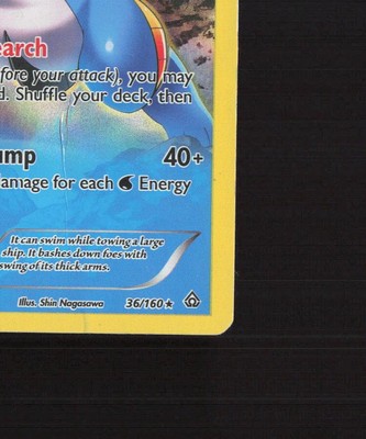 Swampert 36/160 Primal Clash Full Art Holo Rare Pokemon Card DMG