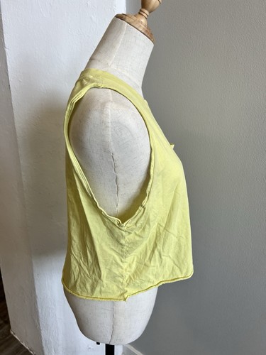 We The Free Yellow Tank Top Free People Size Medium - Picture 3 of 5