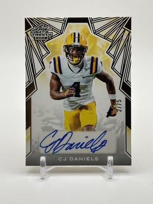 CJ Daniels 2025 Leaf Trinity Autographs Bronze /75 - Los Angeles Rams Auto