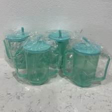 Adult Sippy Cups for Elderly 12 Oz Straw Sippy Cups with 2 Handles No Spill for