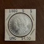 Morgan 1880 Silver Dollar $1 San Francisco Uncirculated US Coin 0.9 Fineness