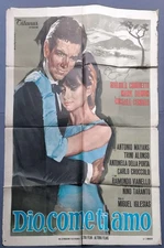 MANIFESTO poster 2F  DIO COME TI AMO Gigliola Cinquetti Damon ALONSO  AB142