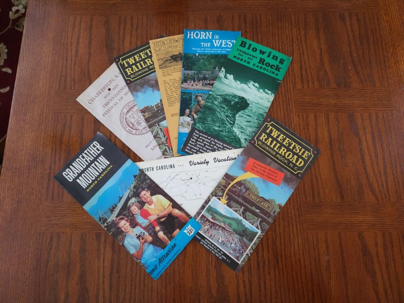Vintage North Carolina Travel Brochure Lot  Blowing Rock, Grandfather Mountain,