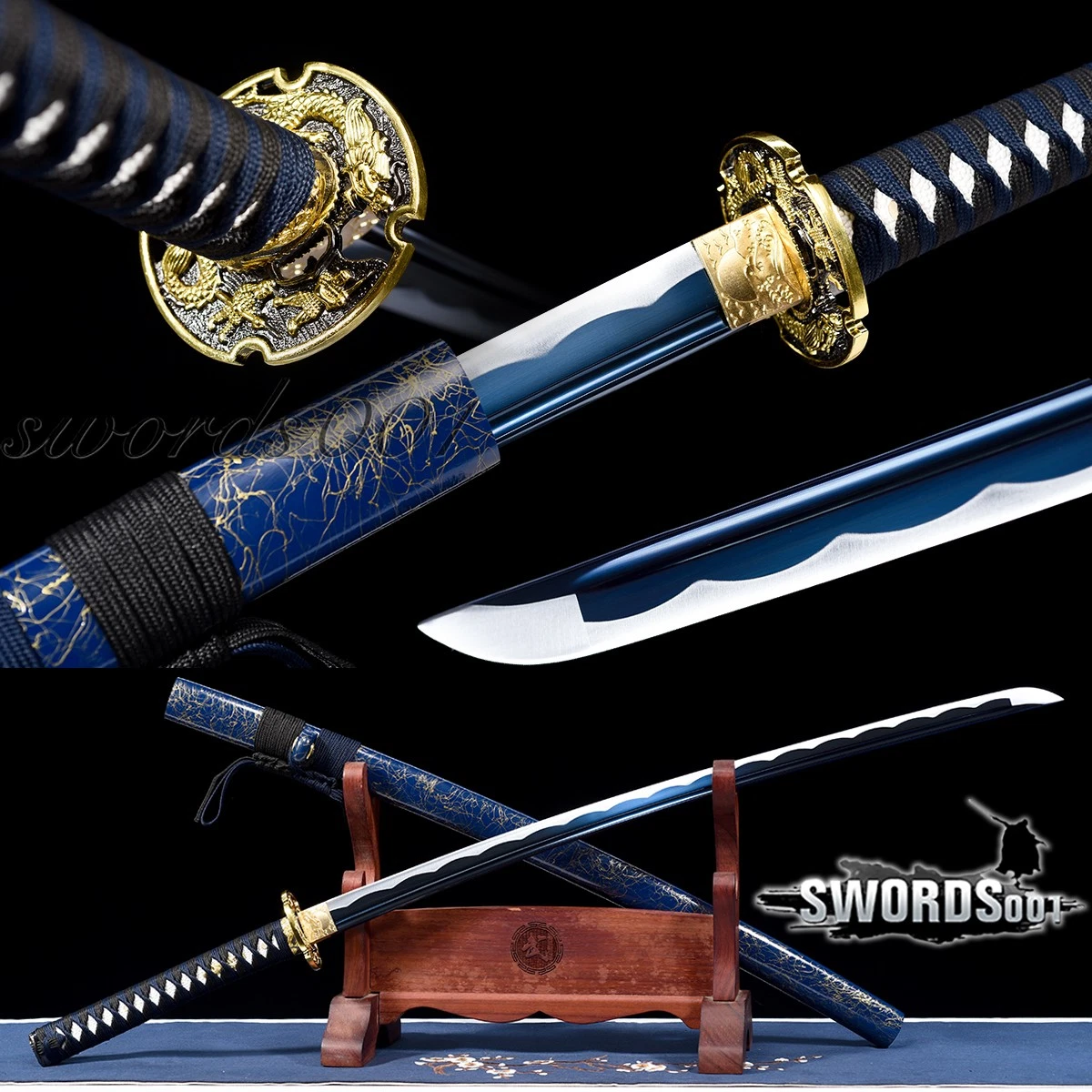 武士蓝色收藏日本刀剑、军刀| eBay