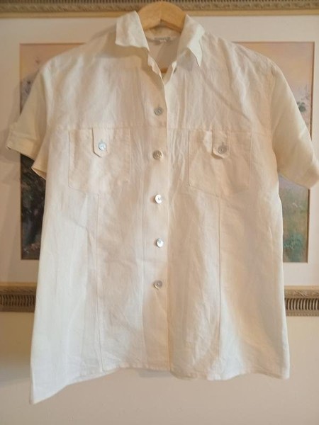 Women Oskar Shirt Beige Cotton M