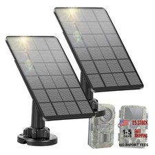 Trail Camera Solar Panel with Battery 5000mAh 3W Hunting Solar 2 Pack  DC