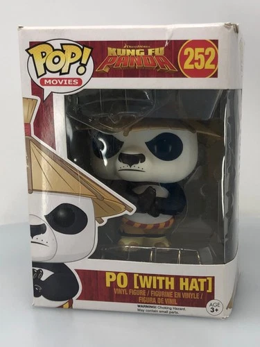 Funko POP! Movies Dreamworks Kung Fu Panda Po with Hat #252 Vinyl Figure DAMAGED