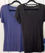 4Paix Short Sleeve Scoopneck Top Set XL NWOT