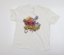 Absolute Cult Herren T-Shirt weiß Guns N' Roses Rock Band Grafik L