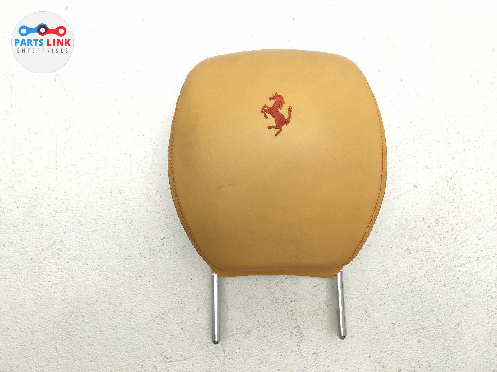 2012-14 FERRARI CALIFORNIA FRONT LEFT SEAT HEADREST SUPPORT PAD TAN/RED F149