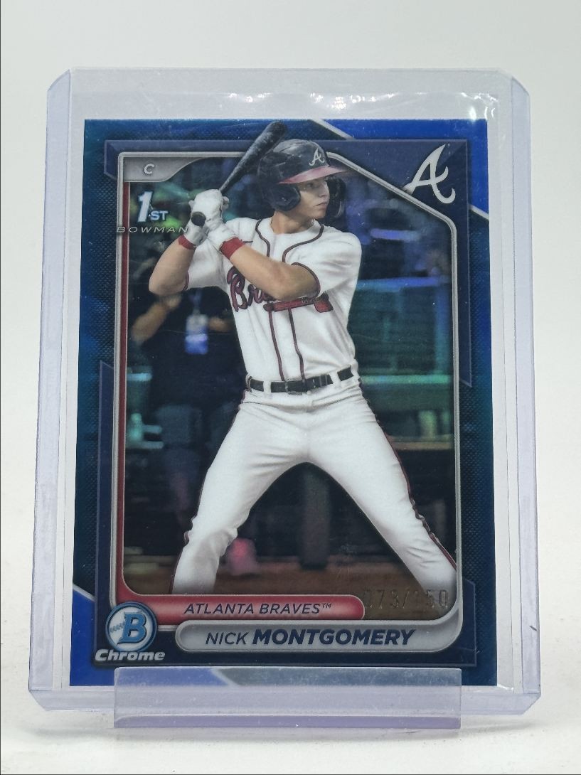 NICK MONTGOMERY 2024 BOWMAN CHROME DRAFT 1ST BLUE REFRACTOR /150 Q4782