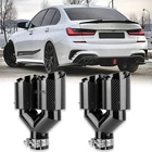 For 3 Series G20 330i M340i Dual 2.5" In 4" Out Quad Exhaust Tips Carbon Fiber