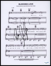 Leona Lewis "Spirit" AUTOGRAPH Signed 'Bleeding Love' 8.5x11 Sheet Music ACOA