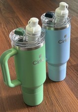 2 Cirkul 40oz All-Day StrawSip Double-Wall Insulated Stainless Steel Tumbler