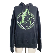 New Universal Studios Wicked Elphaba Hoodie M Black Knit Make your own Magic