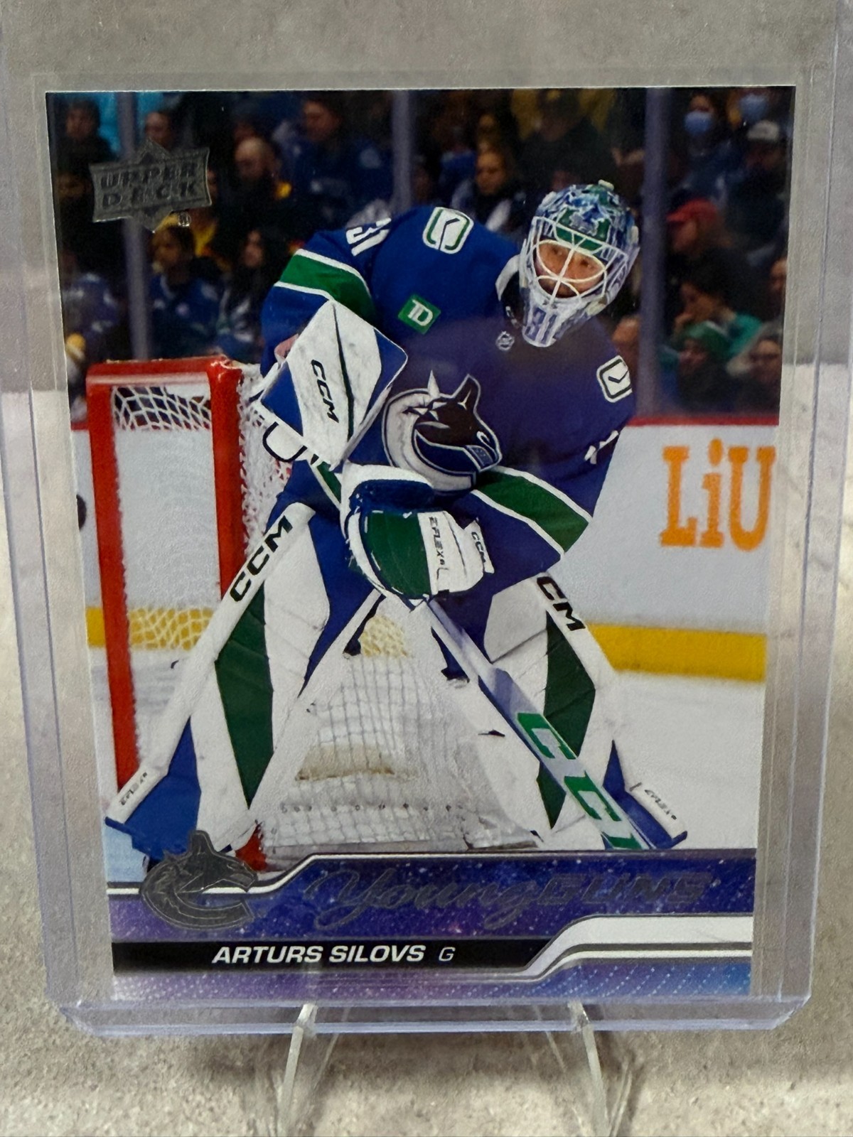 Arturs Silovs 2023-24 Upper Deck Young Guns #485 Vancouver Canucks