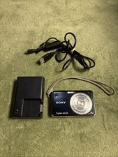 Sony Cyber-Shot DSC-W190 12.1MP Digital Camera Black W/ Battery  Charger Tested