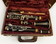 Vintage Buescher Wooden Clarinet w/Hard Case Made in France E 2169