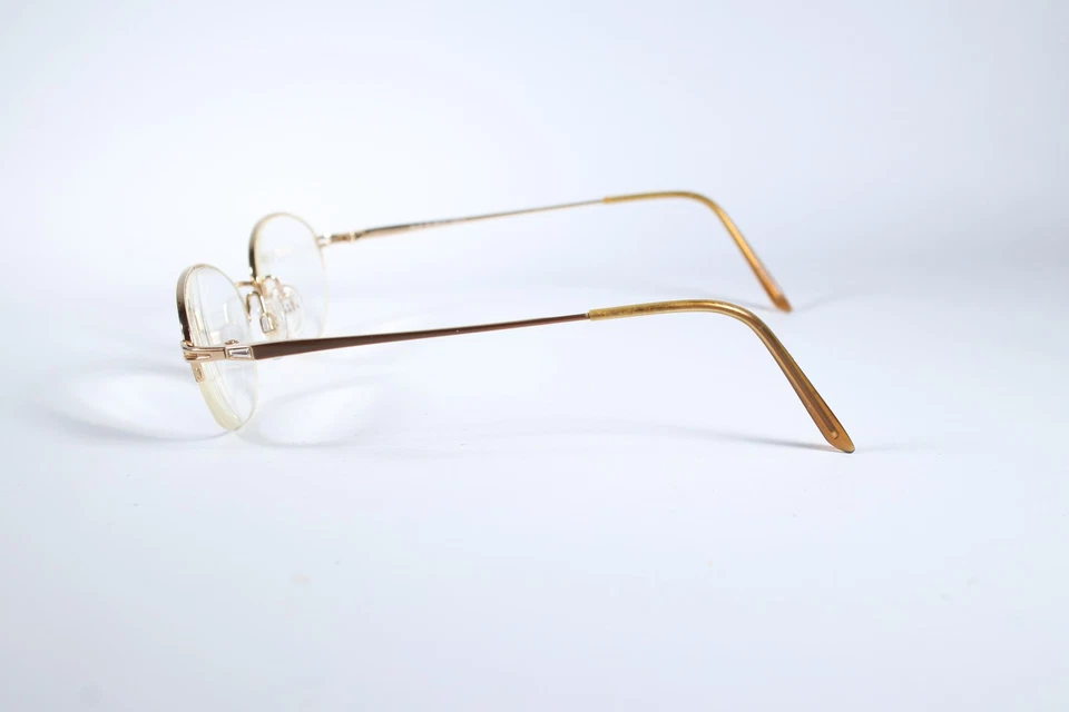 Elle Eyeglasses EL18513 Womens Gold Semi-Rimless Titanium Glasses Frames 52 mm - Image 3 of 4
