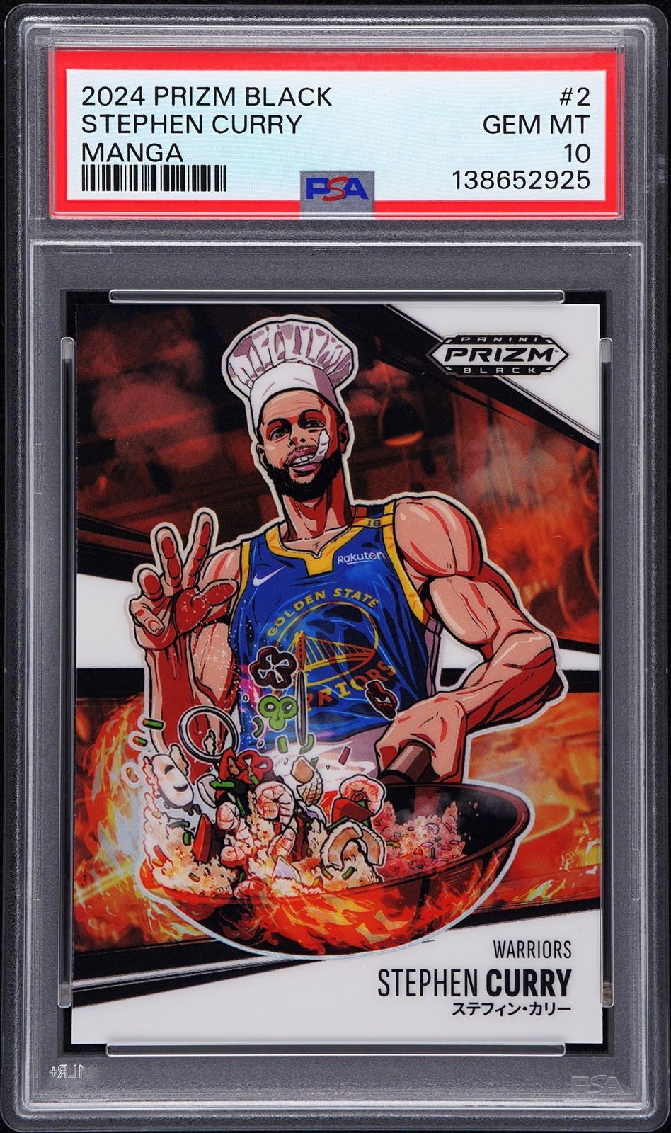 2024 PANINI PRIZM BLACK MANGA #2 STEPHEN CURRY PSA 10