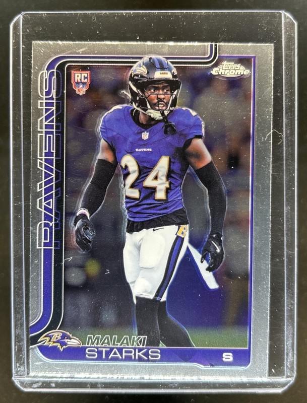 2025 Topps Chrome Malaki Starks RC #347 Ravens Rookie