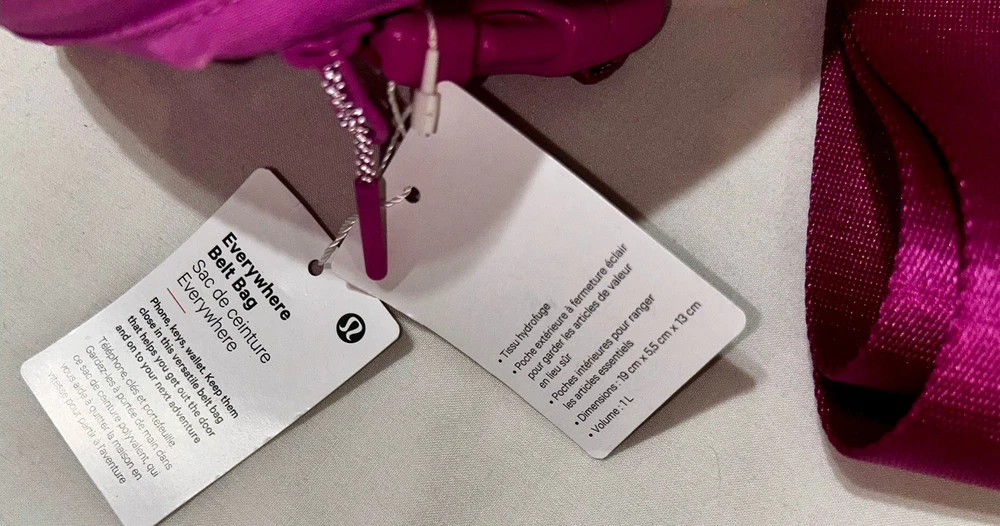 NWT Lululemon Everywhere Belt Bag 1L Rare Pow Pink Authentic