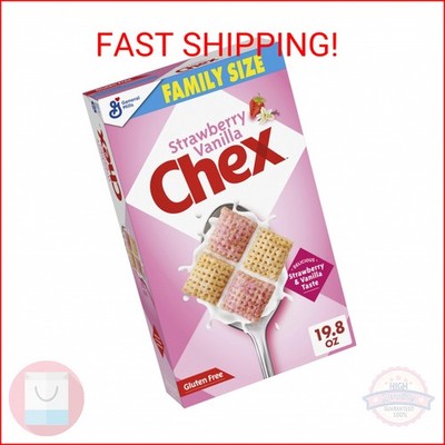 Strawberry Vanilla Chex Cereal, Gluten Free Breakfast Cereal, Made with Whole Gr