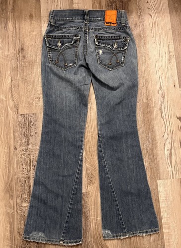 Tag Jeans Women’s Size 27 Flare Low Rise Y2K Distressed - Picture 2 of 10