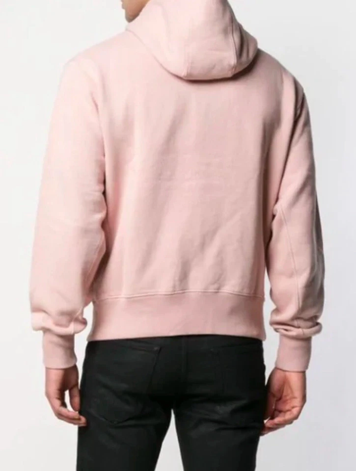 Sudadera con capucha Tom Ford para hombre teñida con logotipo cremallera rosa talla grande Foto 2 de 3