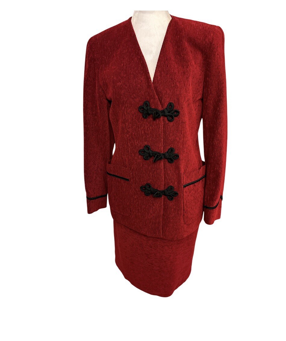 Giacca e gonna tuta donna vintage Yves Saint Laurent Encore taglia 8 ottima!